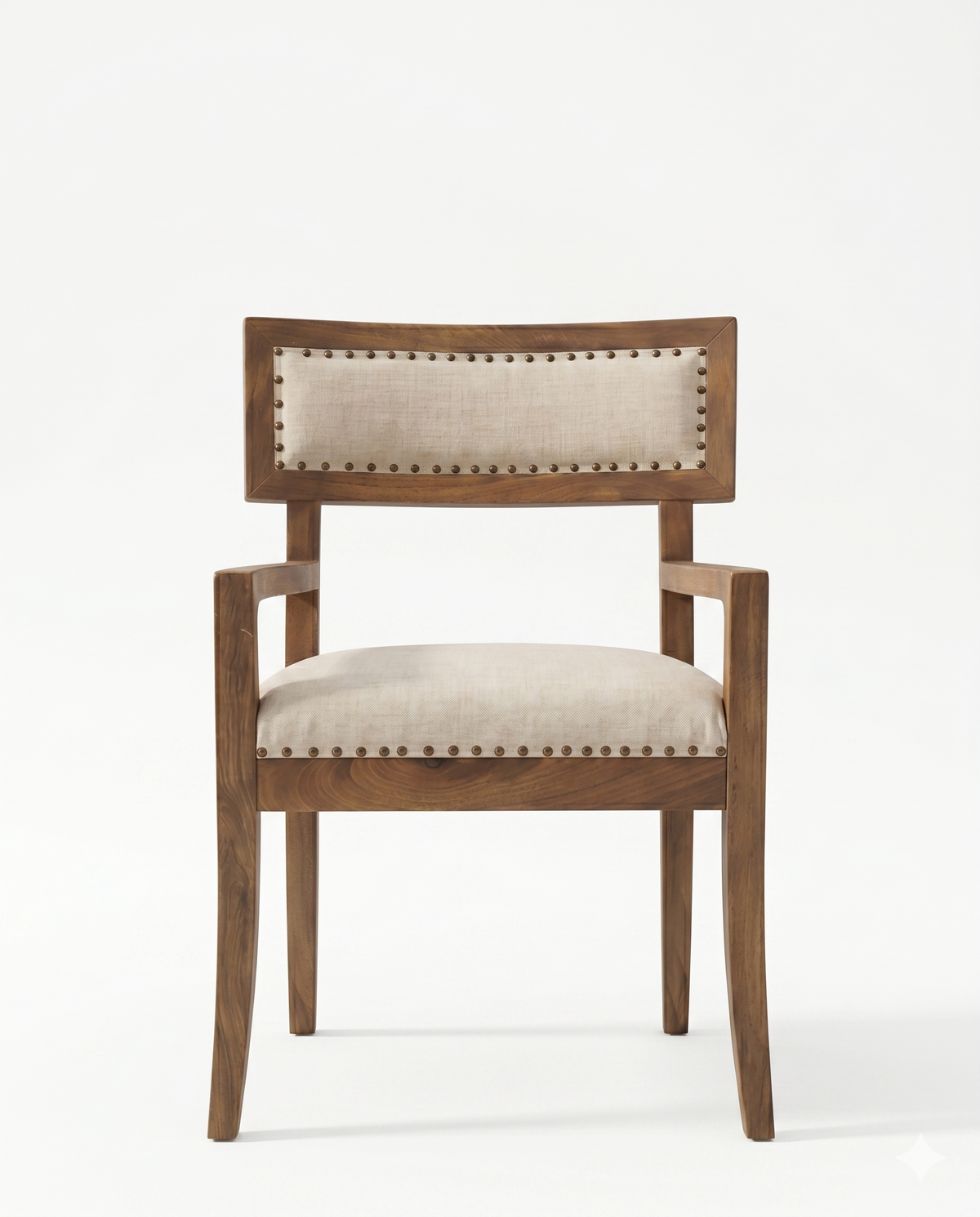 Modern Upholstered Wooden Arm Chair