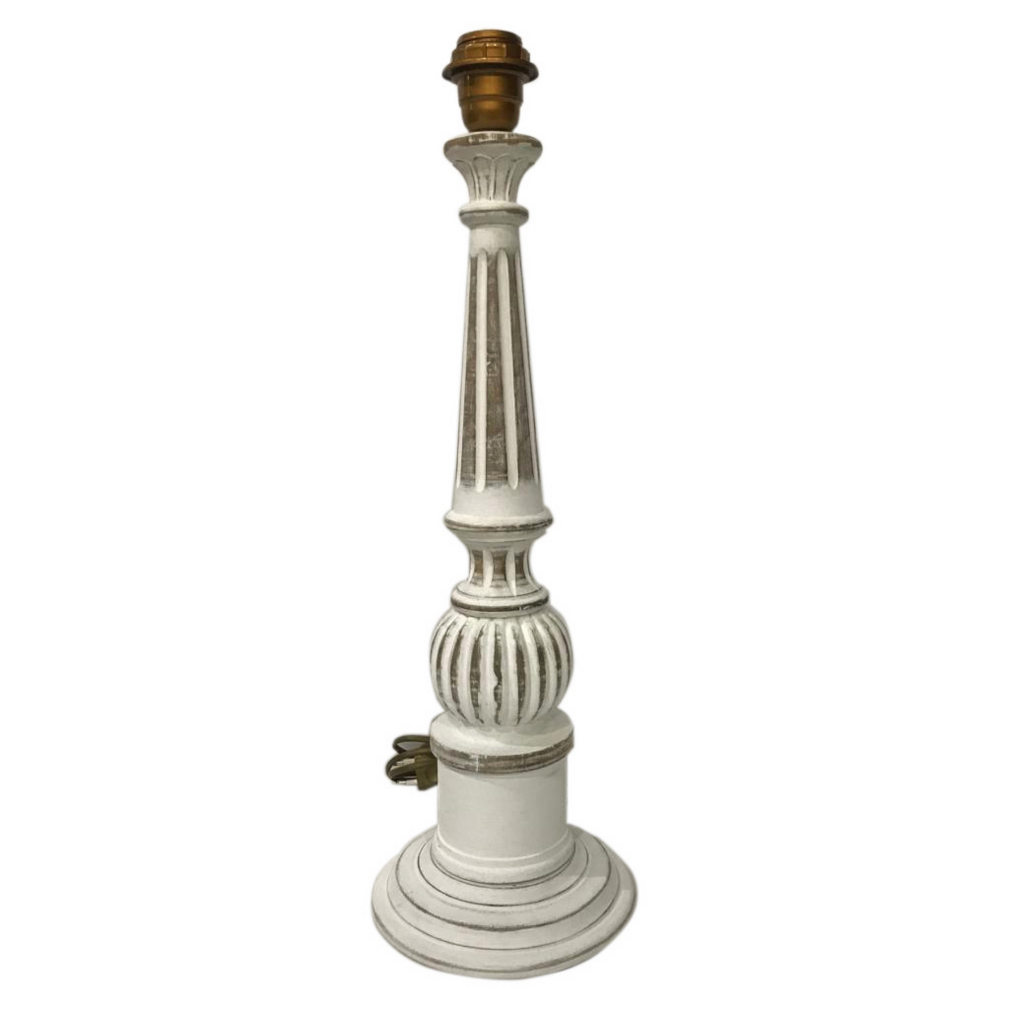 Baluster Carved Dual Tone Lamp Stand