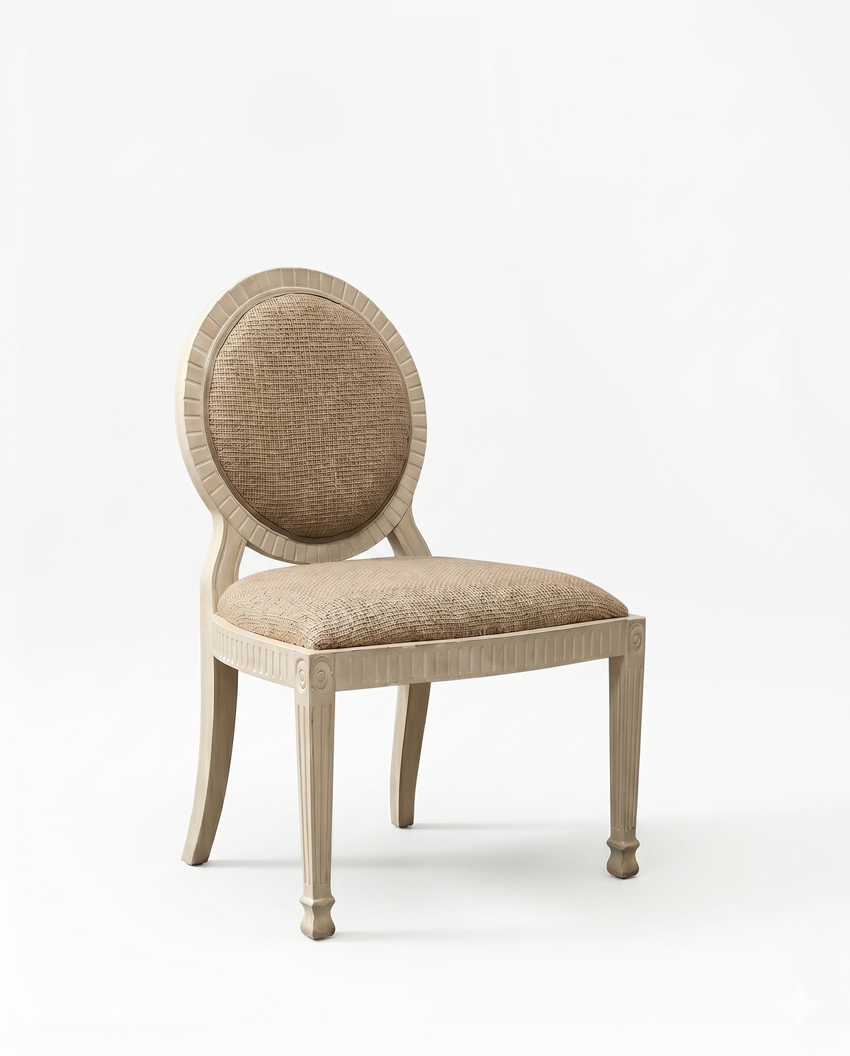 Oval Back Classic Upholstered Dining Chair