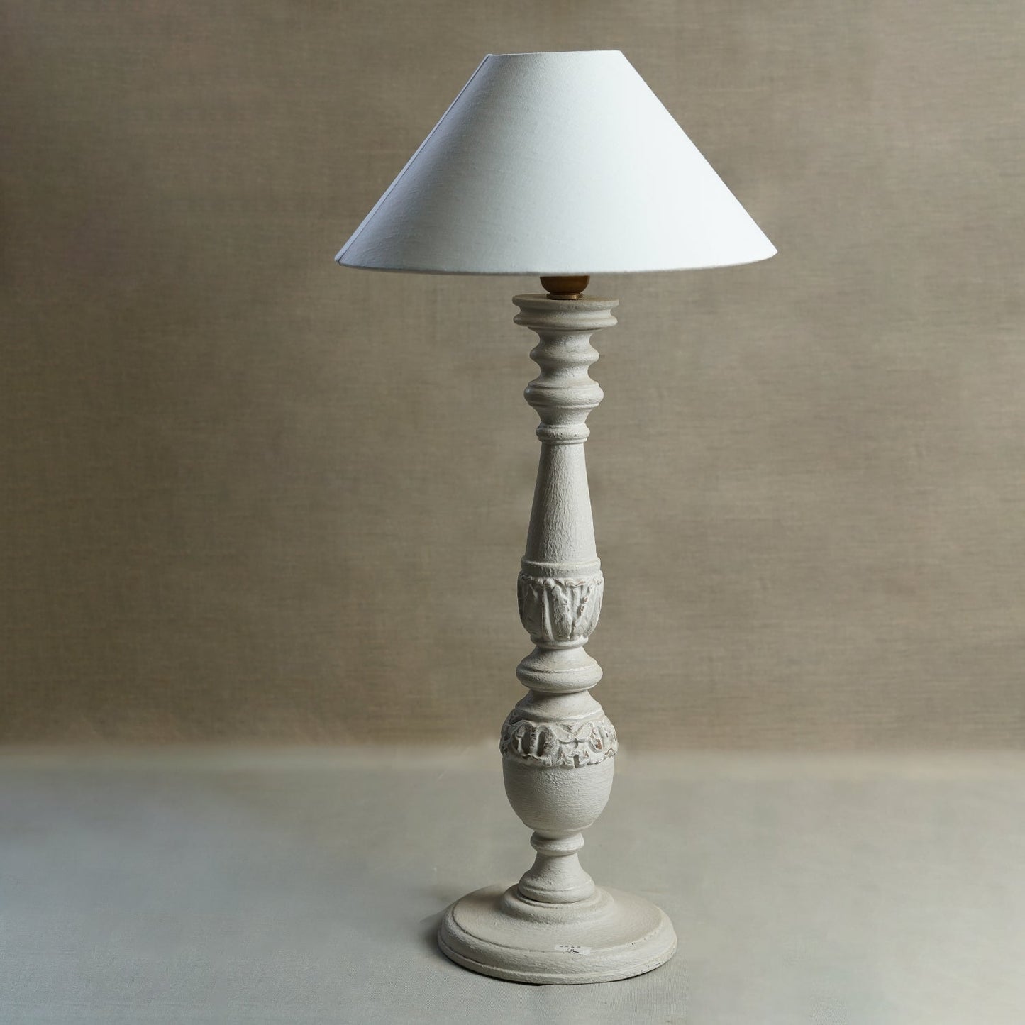 Baluster Carved Lamp Stand