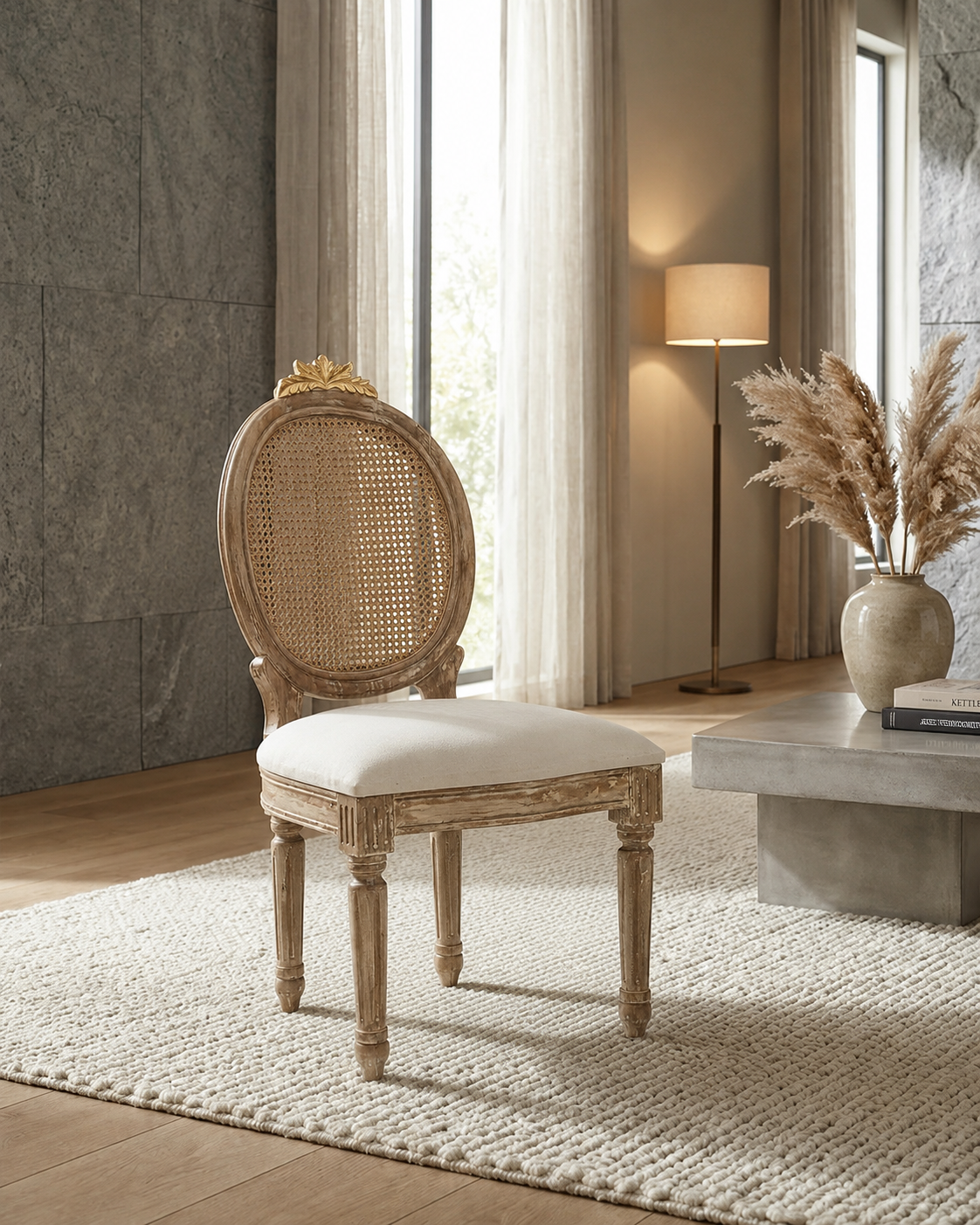Oval Cane Back Classic Dining Chair