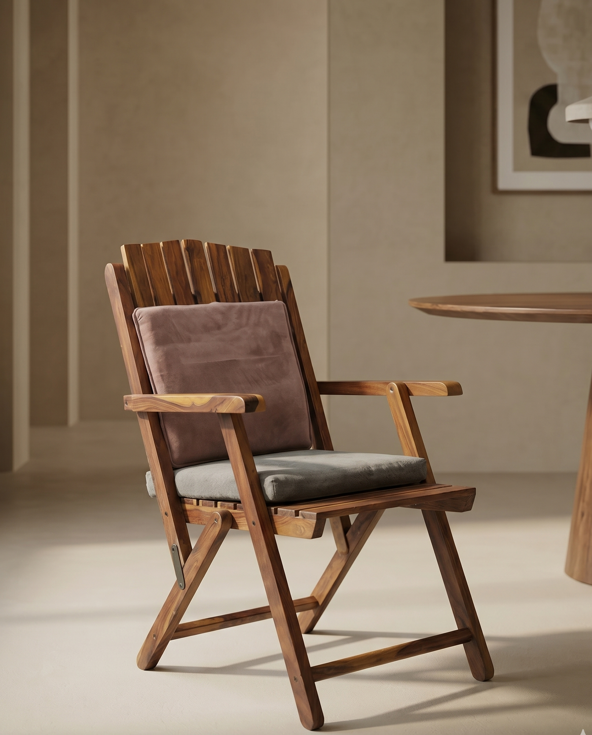 Foldable Wooden Lounge Chair
