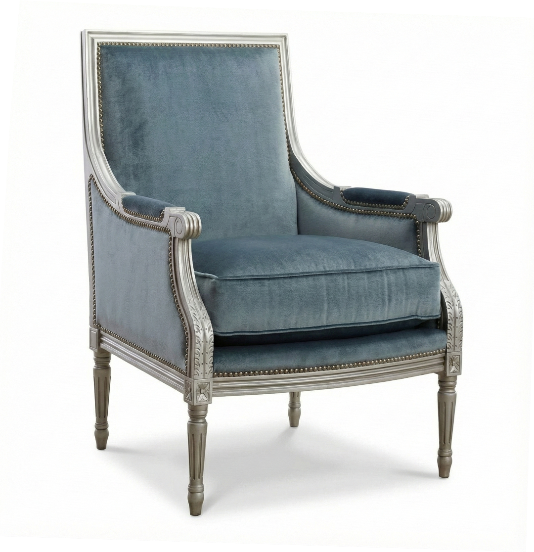 Regency Velvet Accent Chair