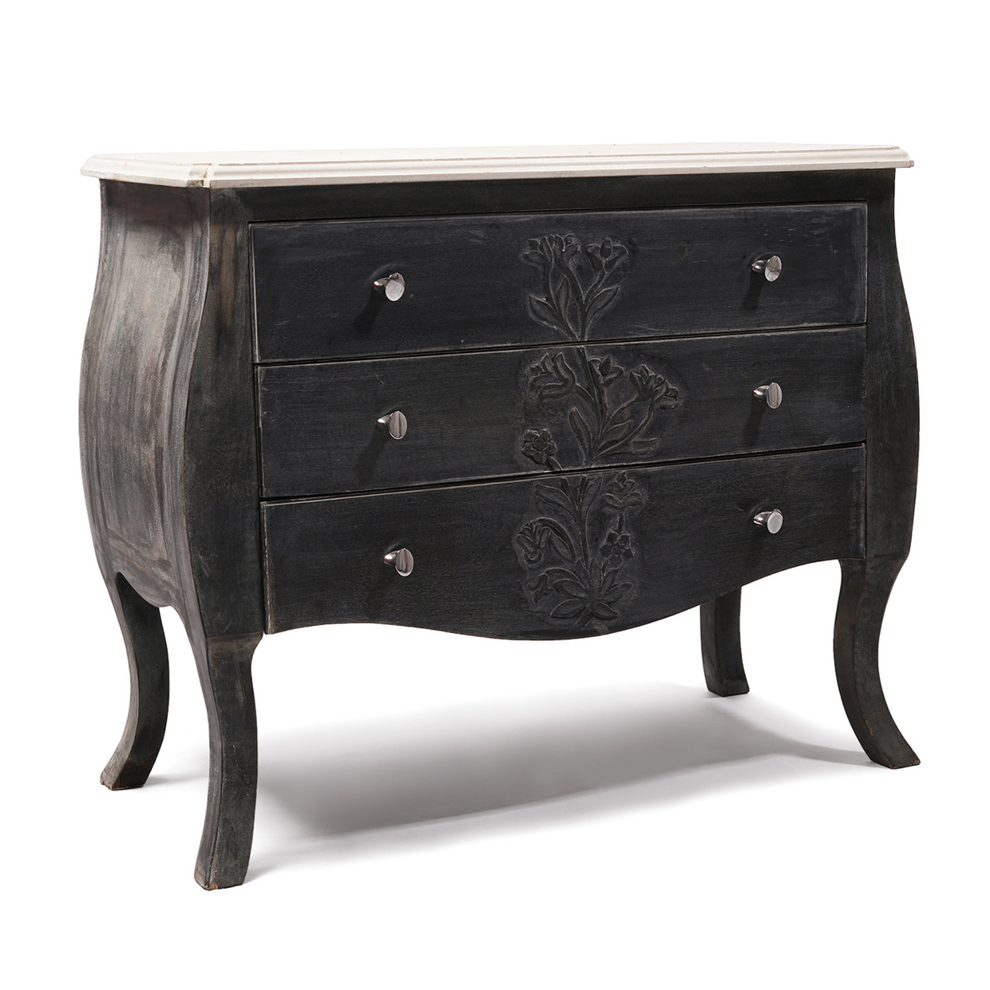 Black Flora Chest Of Drawers