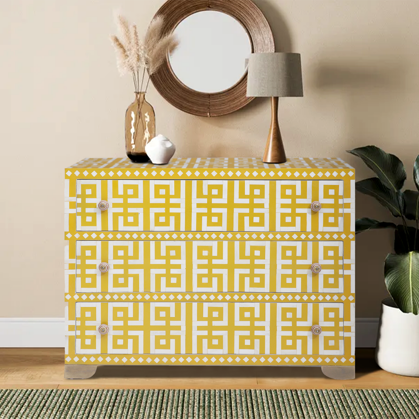 Greek Motif Chest of Drawers