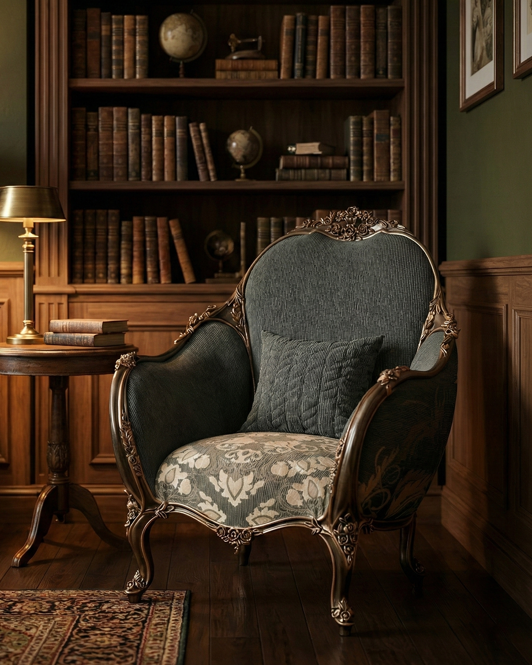 Regal Verde Upholstered Accent Chair