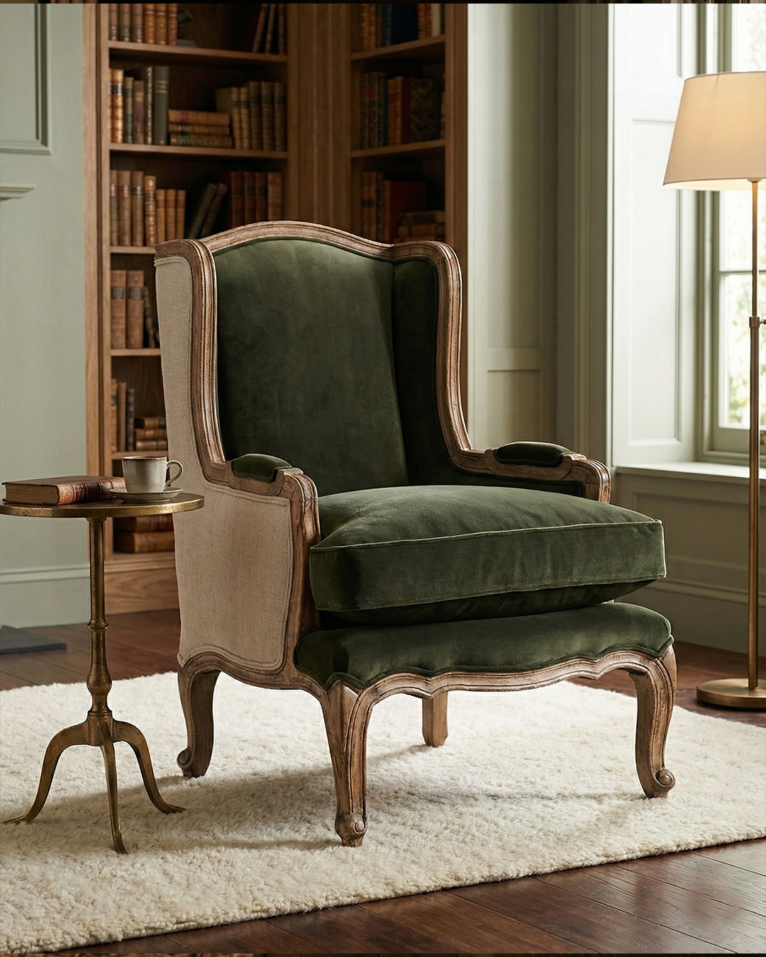 Heritage Wingback Accent Chair