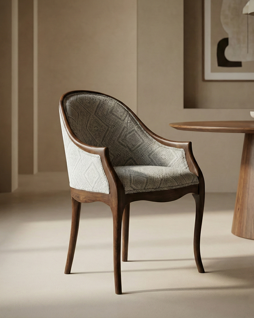 Regency Curved Back Accent Chair