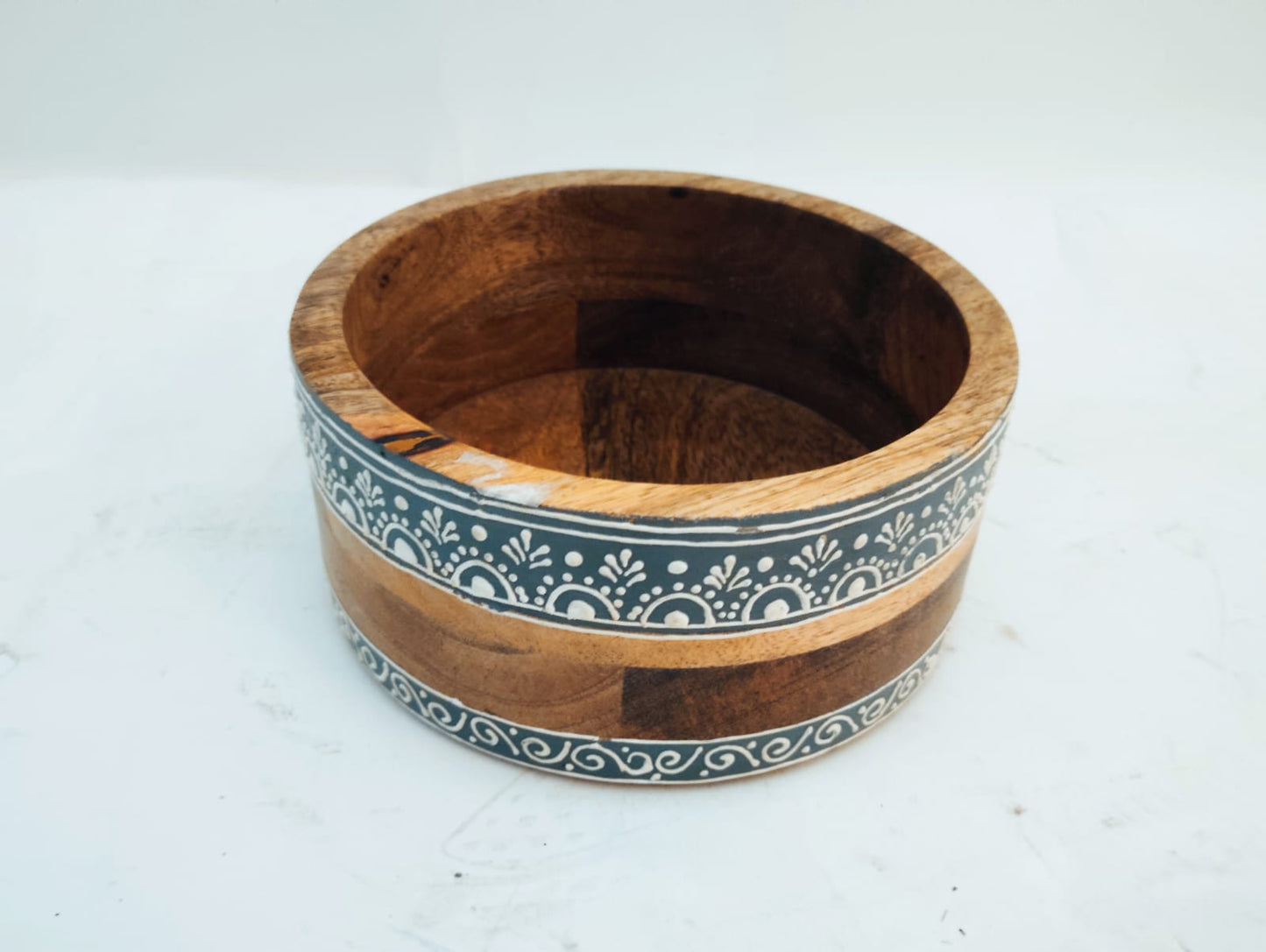 EMBOSSED HAND PAINTED BOWL