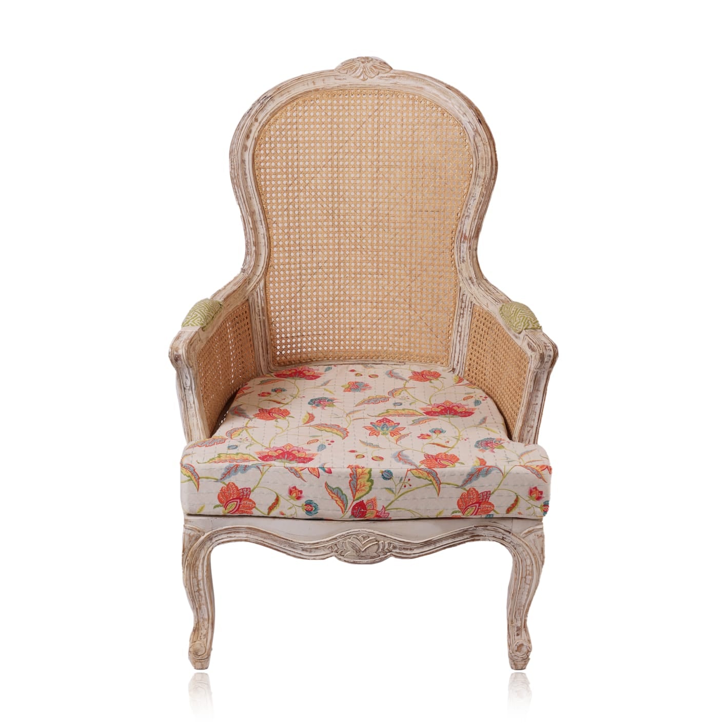 DOUBLE CANE ARM CHAIR