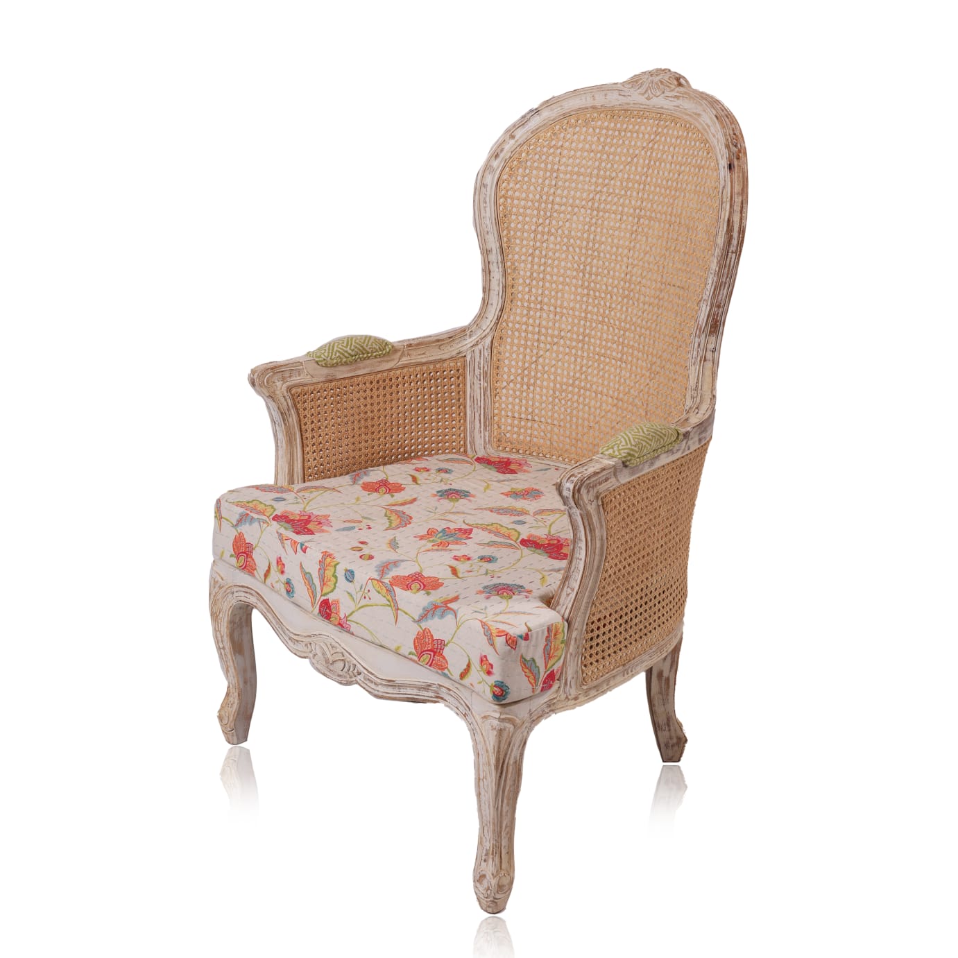 DOUBLE CANE ARM CHAIR