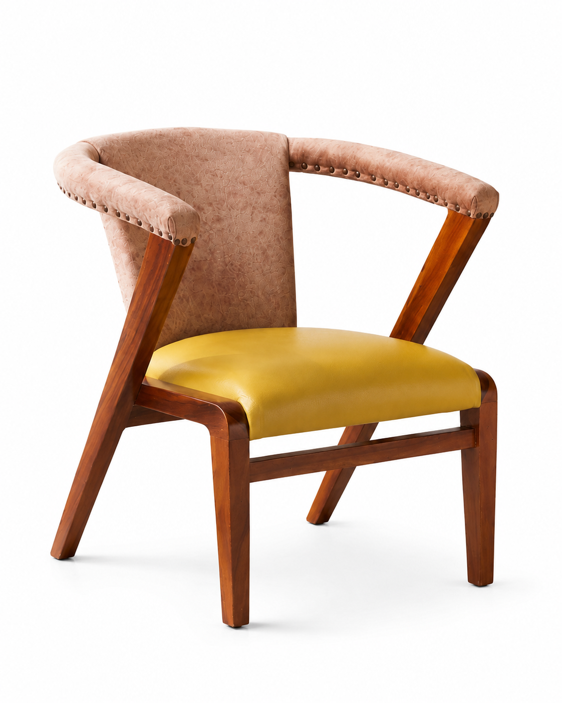 Contemporary Curved Arm Accent Chair