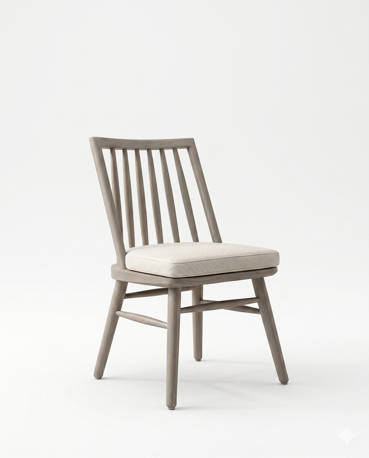 Natural Ash Wood Spindle Dining Chair