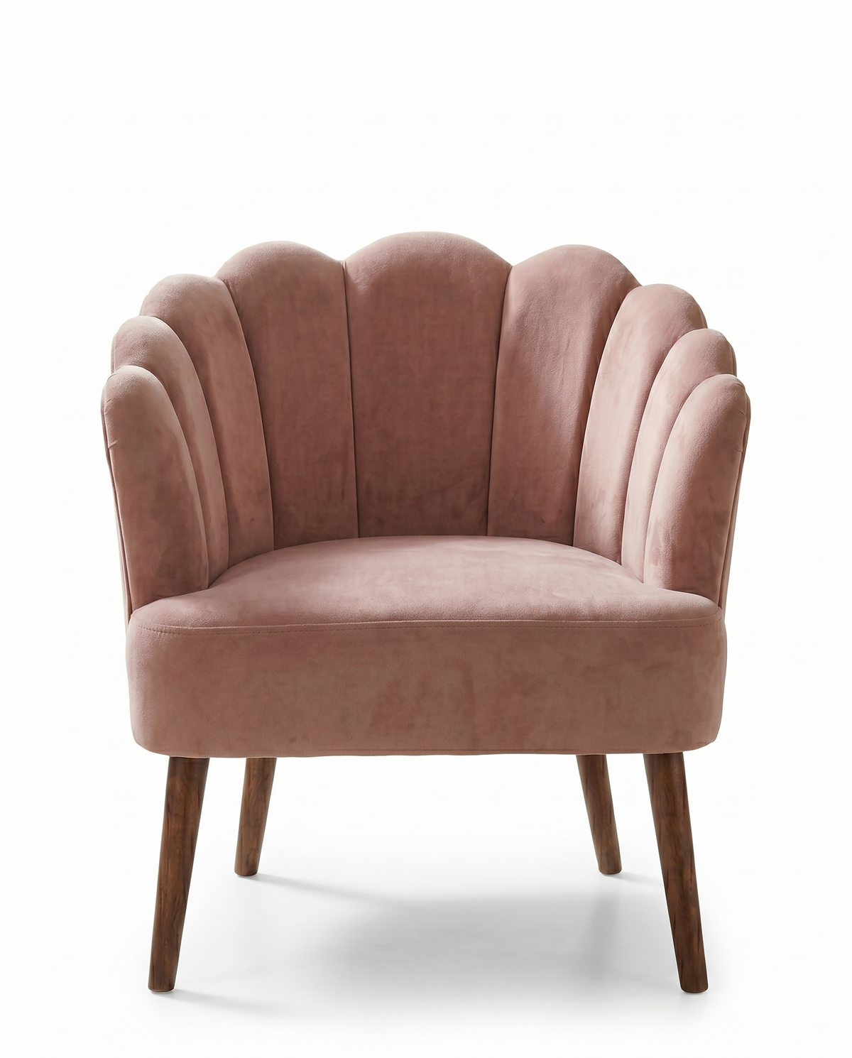 Blush Shell Back Accent Chair