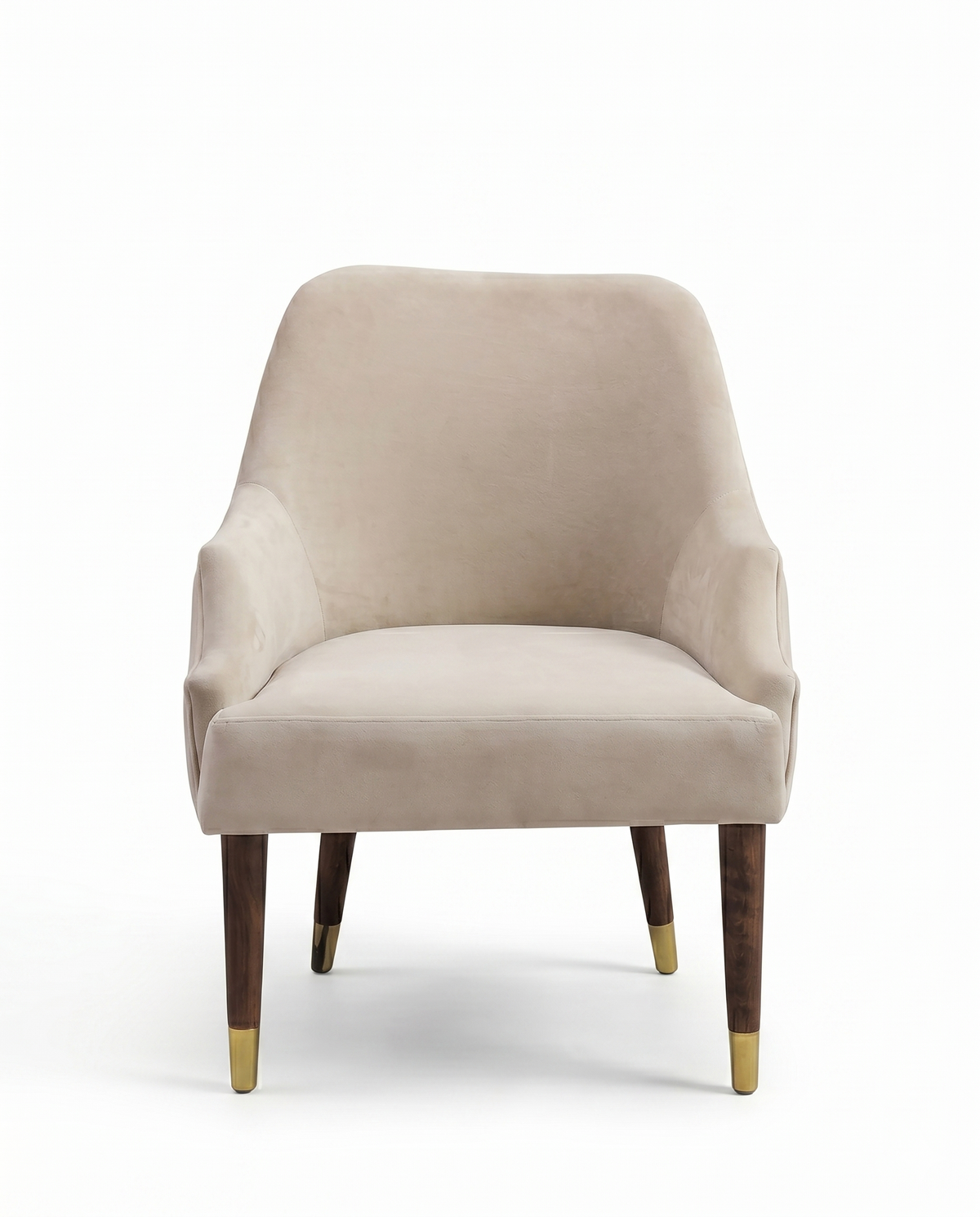 Cream Upholstered Modern Accent Chair