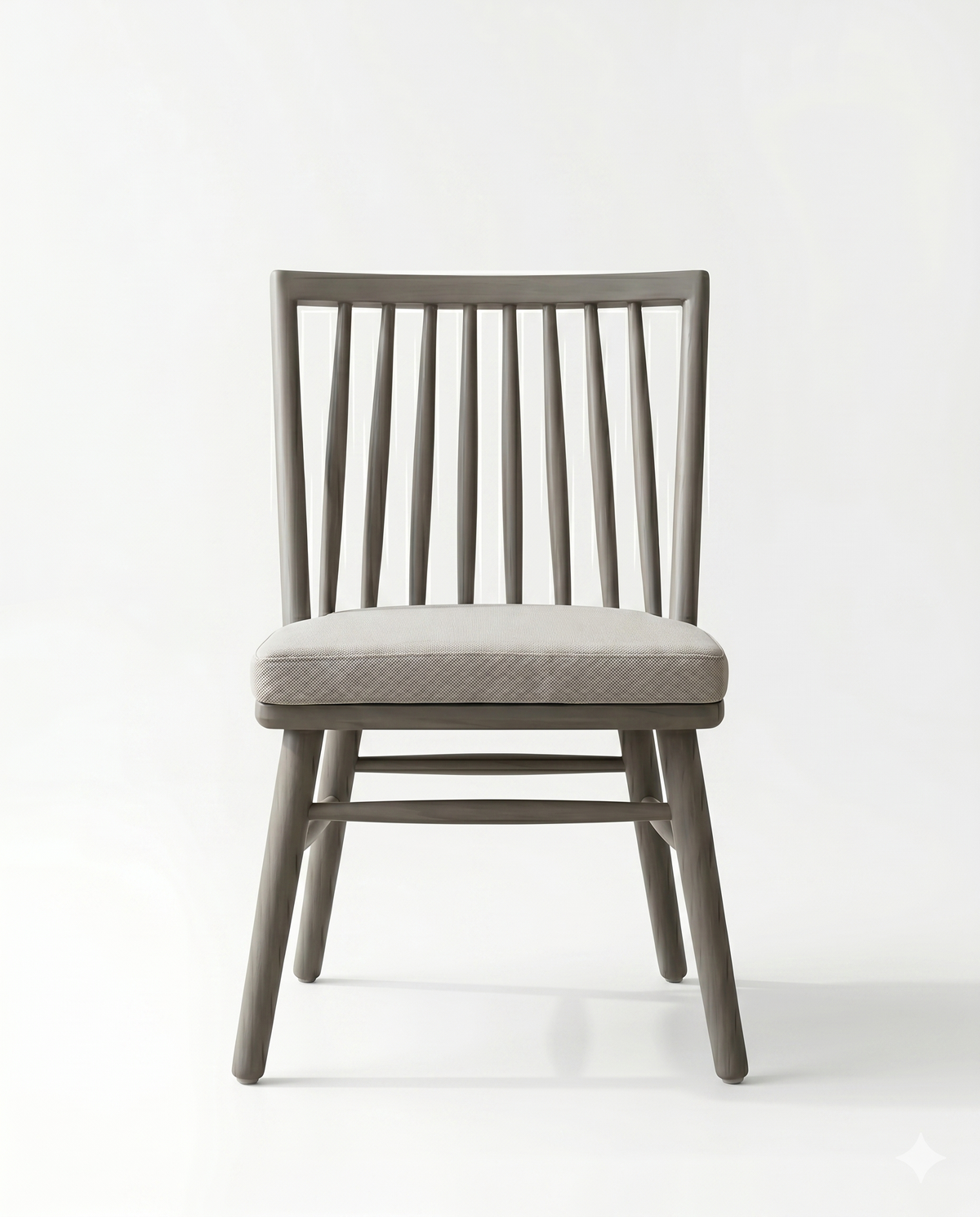 Grey Spindle Back Wooden Dining Chair