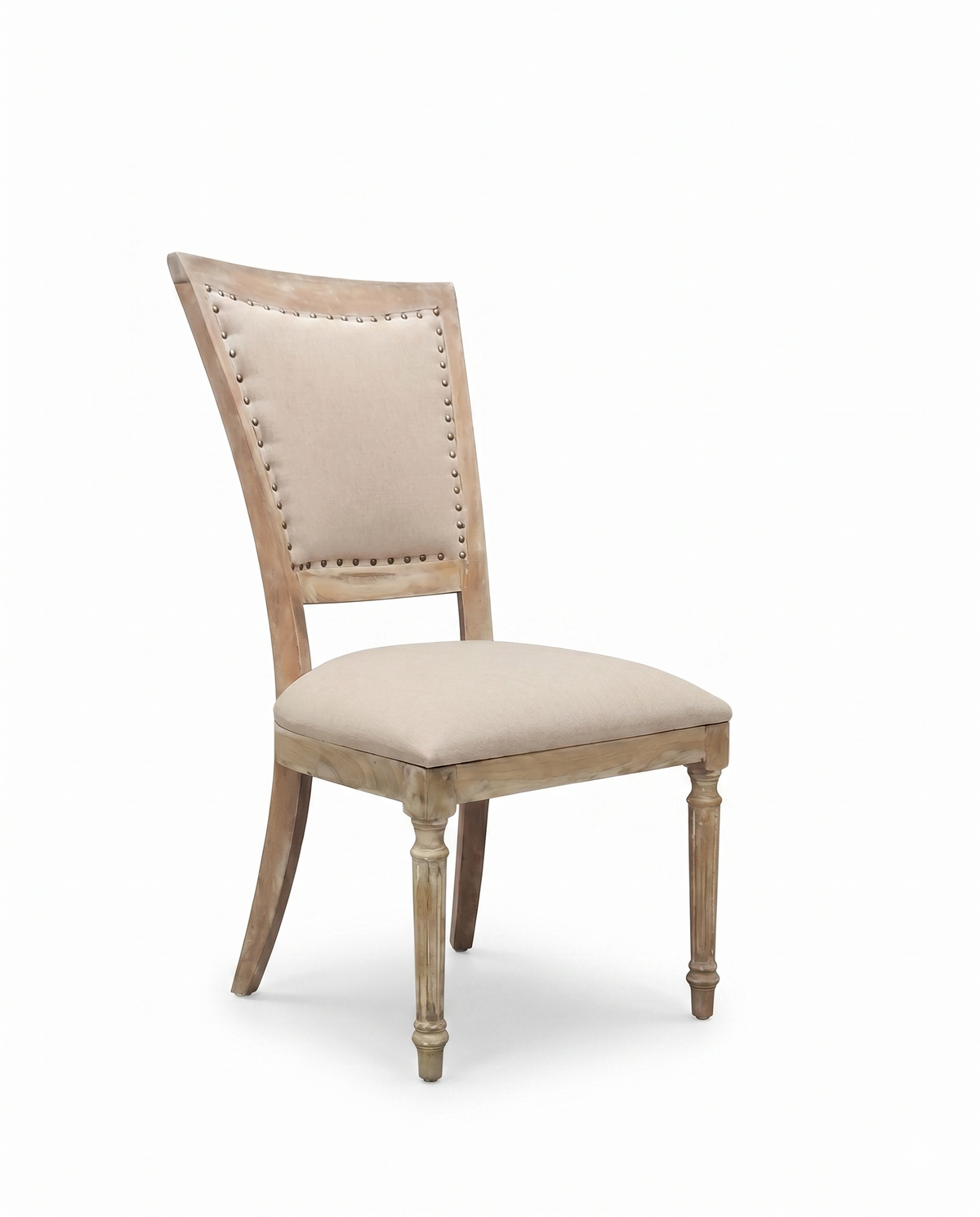 Rustic Nailhead Upholstered Dining Chair