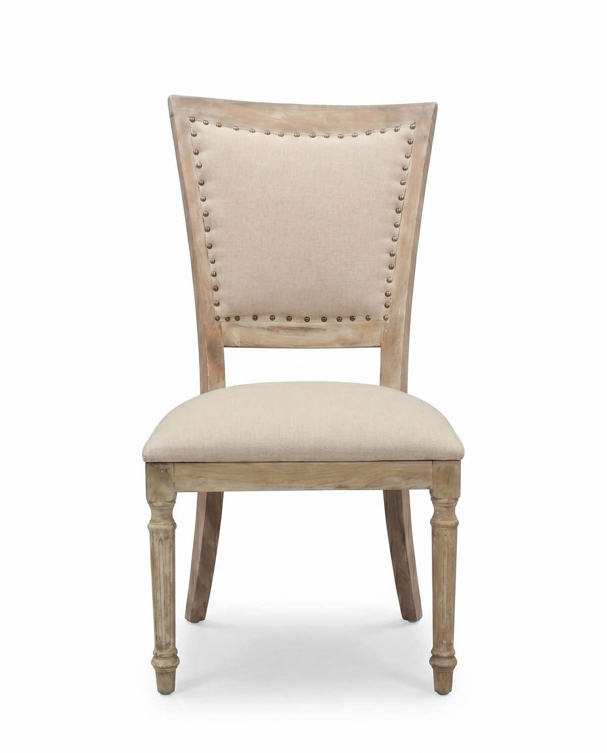 Rustic Nailhead Upholstered Dining Chair