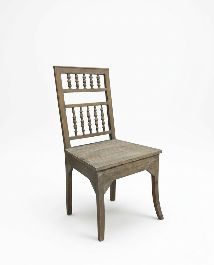 Rustic Wooden Spindle Dining Chair