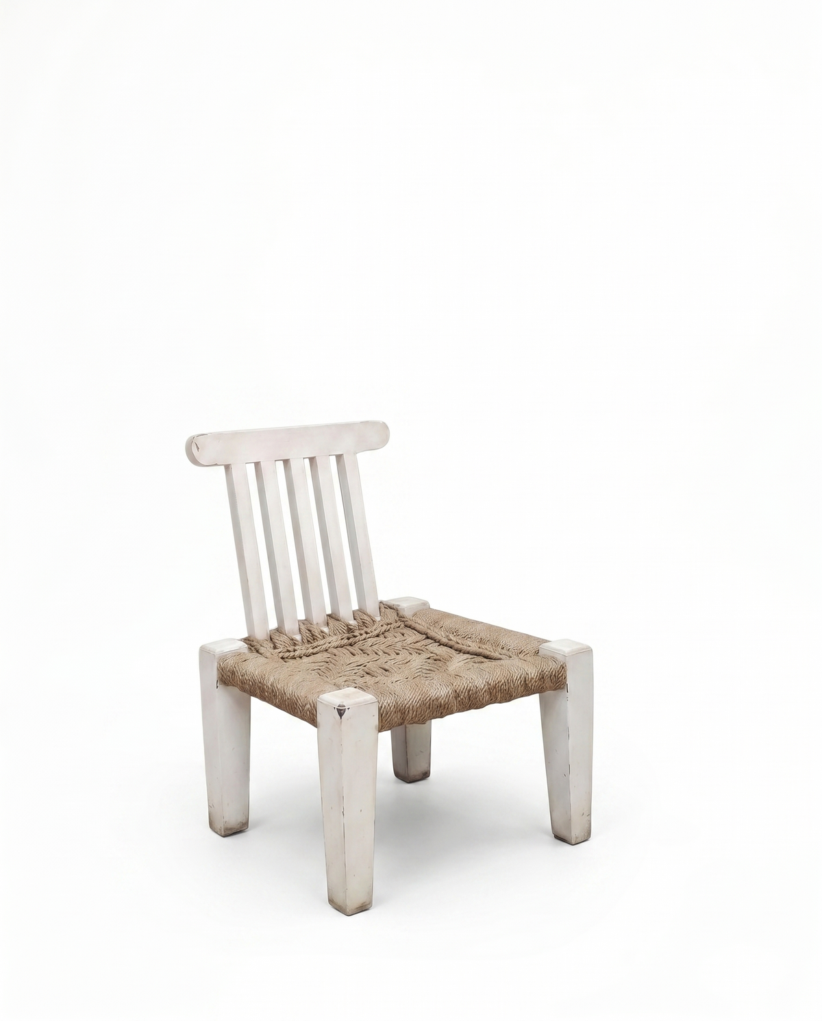 Rustic Rope Seat Low Lounge Chair