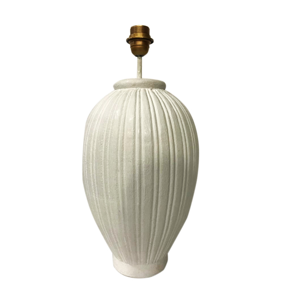 Flute Carved Lamp Stand