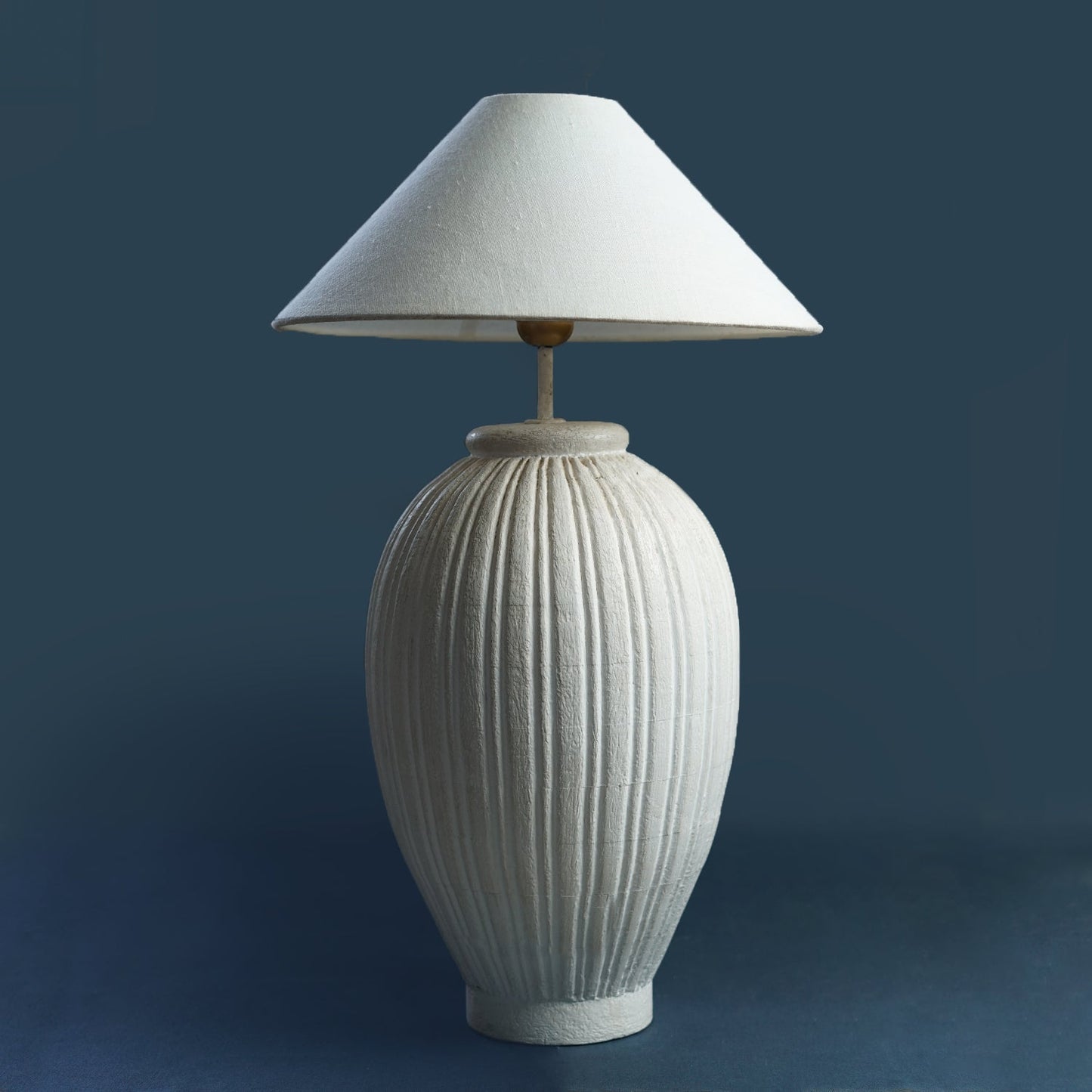 Flute Carved Lamp Stand